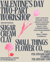 Load image into Gallery viewer, $85 Vase Painting and Flower Arrangement Workshop