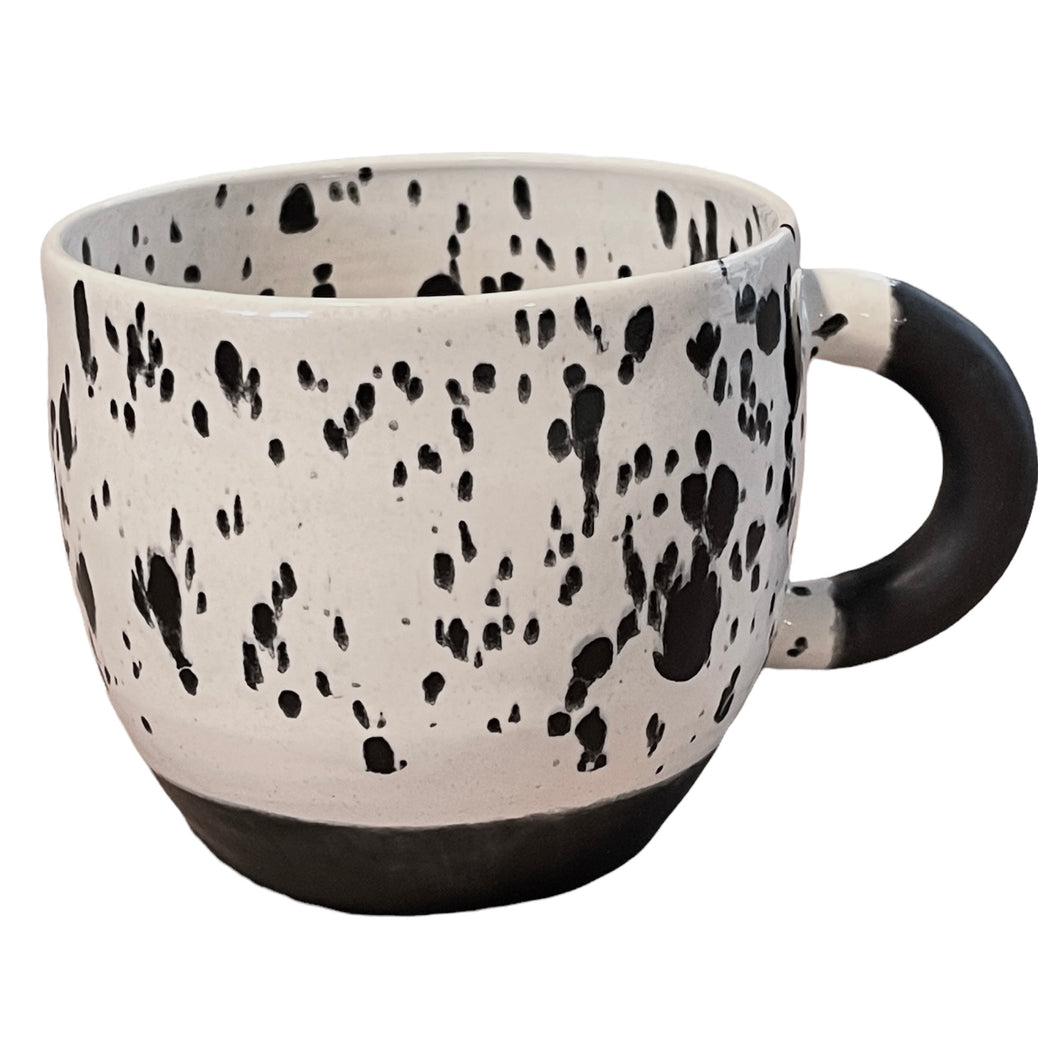 XL Black and White Sprinkled Mug